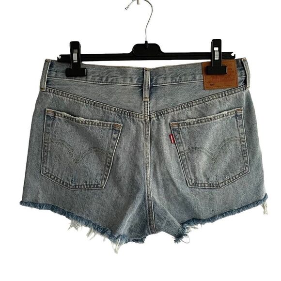 LEVI’S Cut Off Denim Shorts Blue 28 - Picture 2 of 4